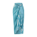 Cotton Saline Pareo Aqua Tie-Dye