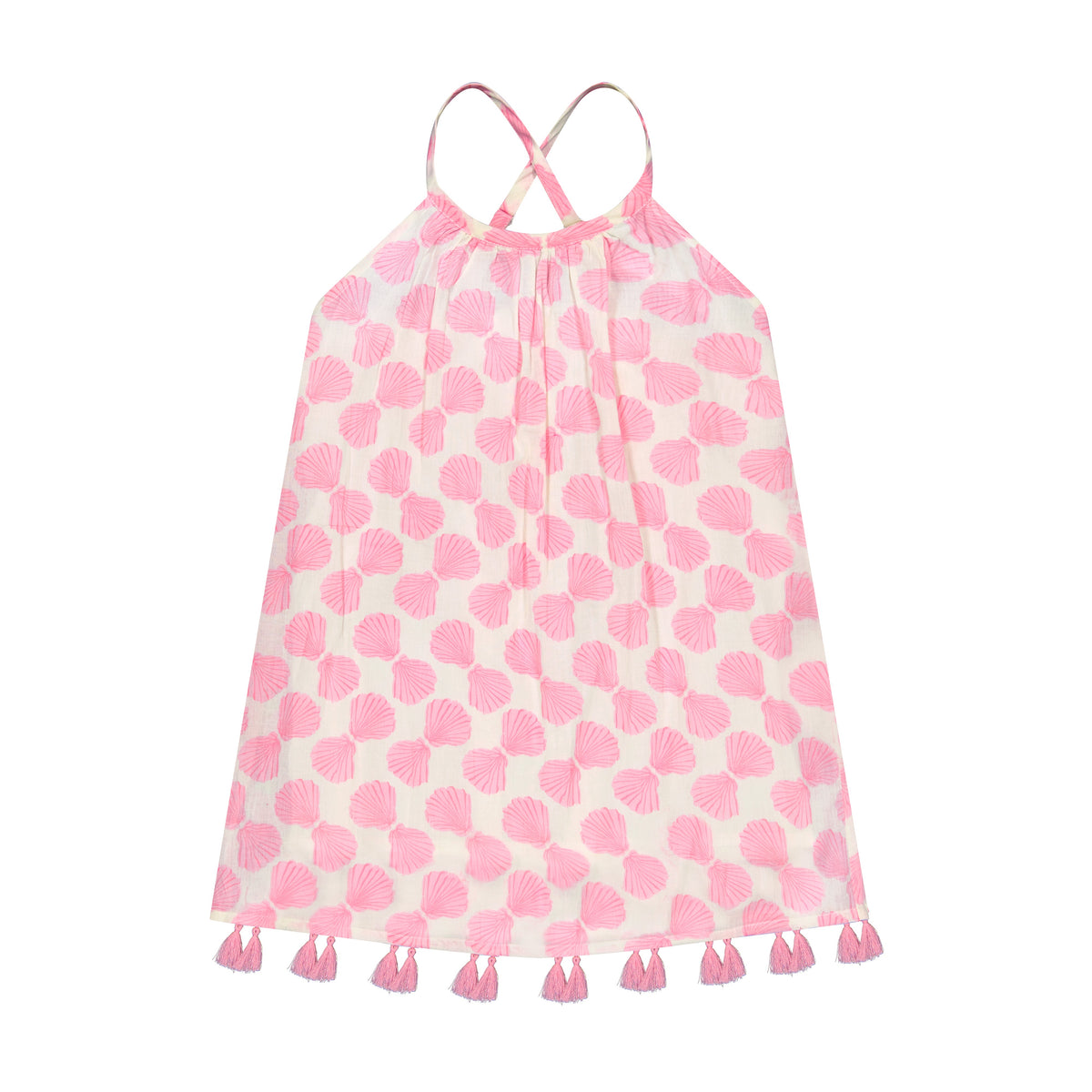 Mini Chantal Girls' Sundress Shell Beach Pink