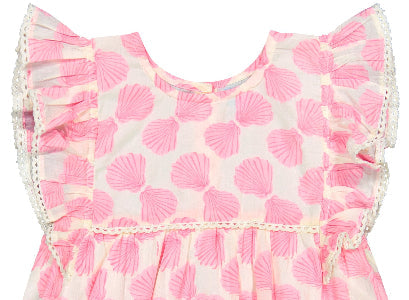 Seraphina Girls' Dress Shell Beach Pink