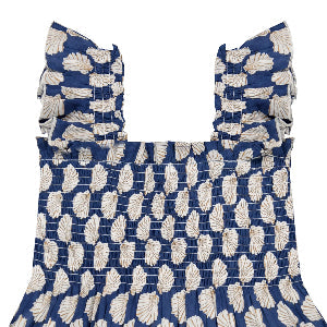 Mini Paloma Girls' Dress Shell Beach Navy