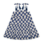 Bella Girl's Sundress Shell Beach Navy