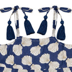 Bella Girl's Sundress Shell Beach Navy