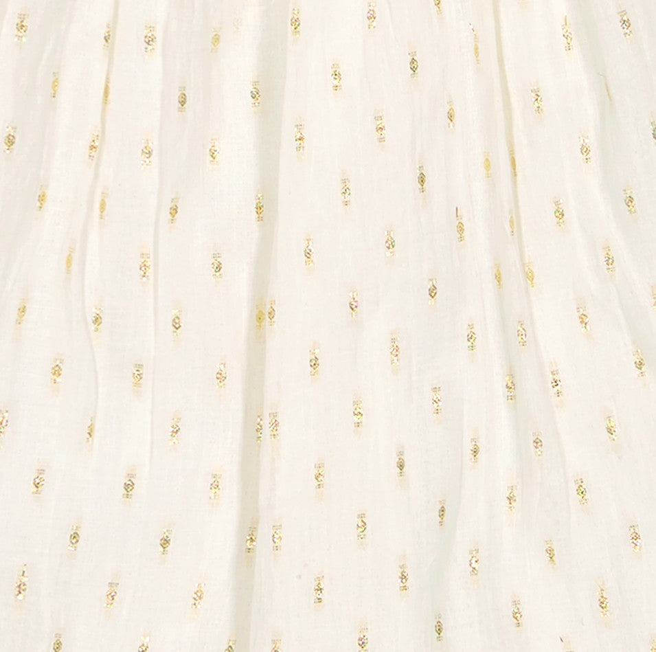 Serena Girl's Tassel Dress Gold Dobby