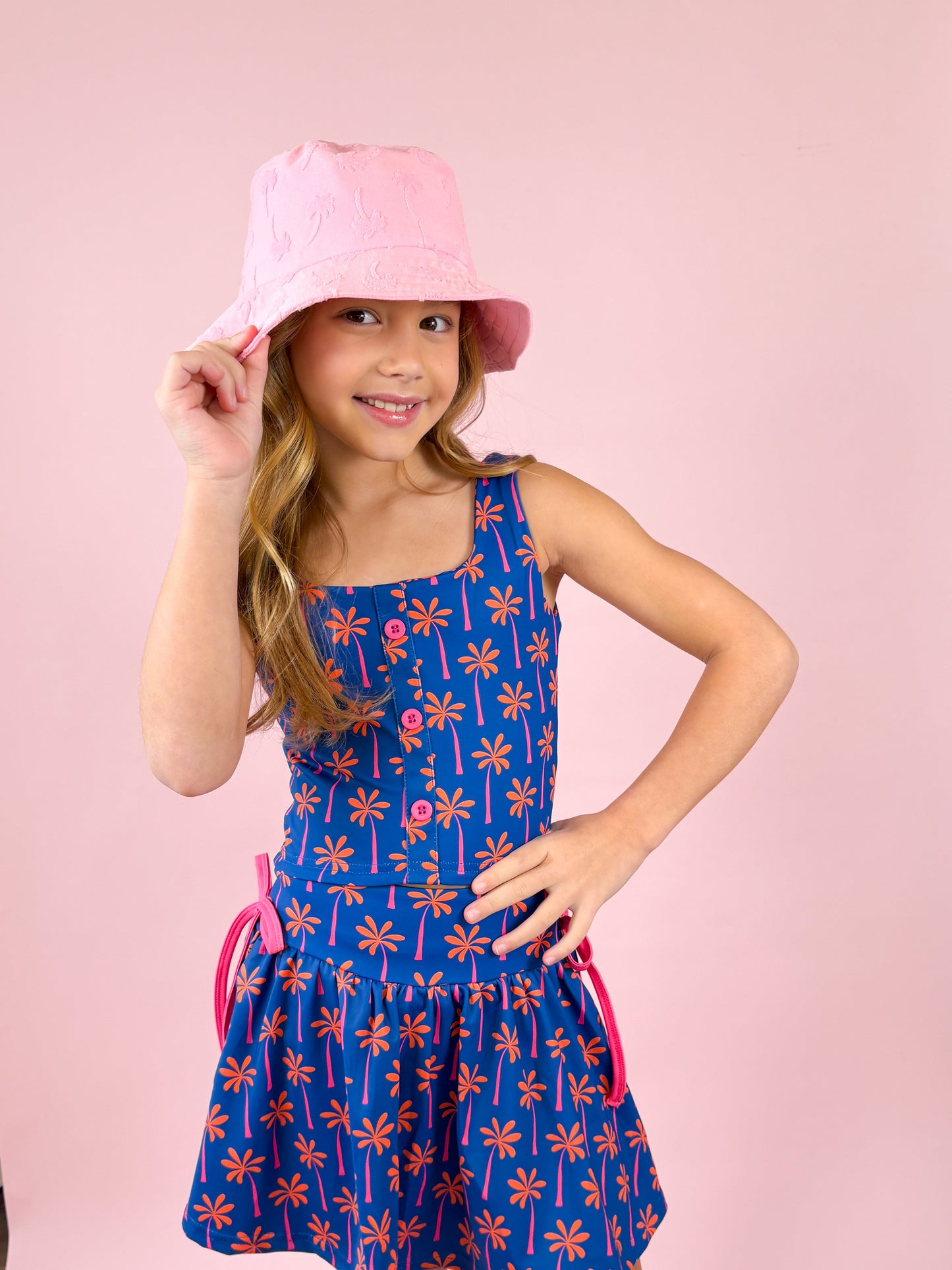 Girls Palm Athletic Two-Pieced Tank and Skort Set