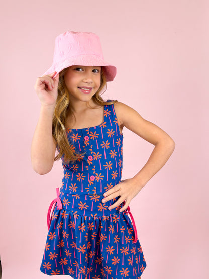 Girls Palm Athletic Two-Pieced Tank and Skort Set