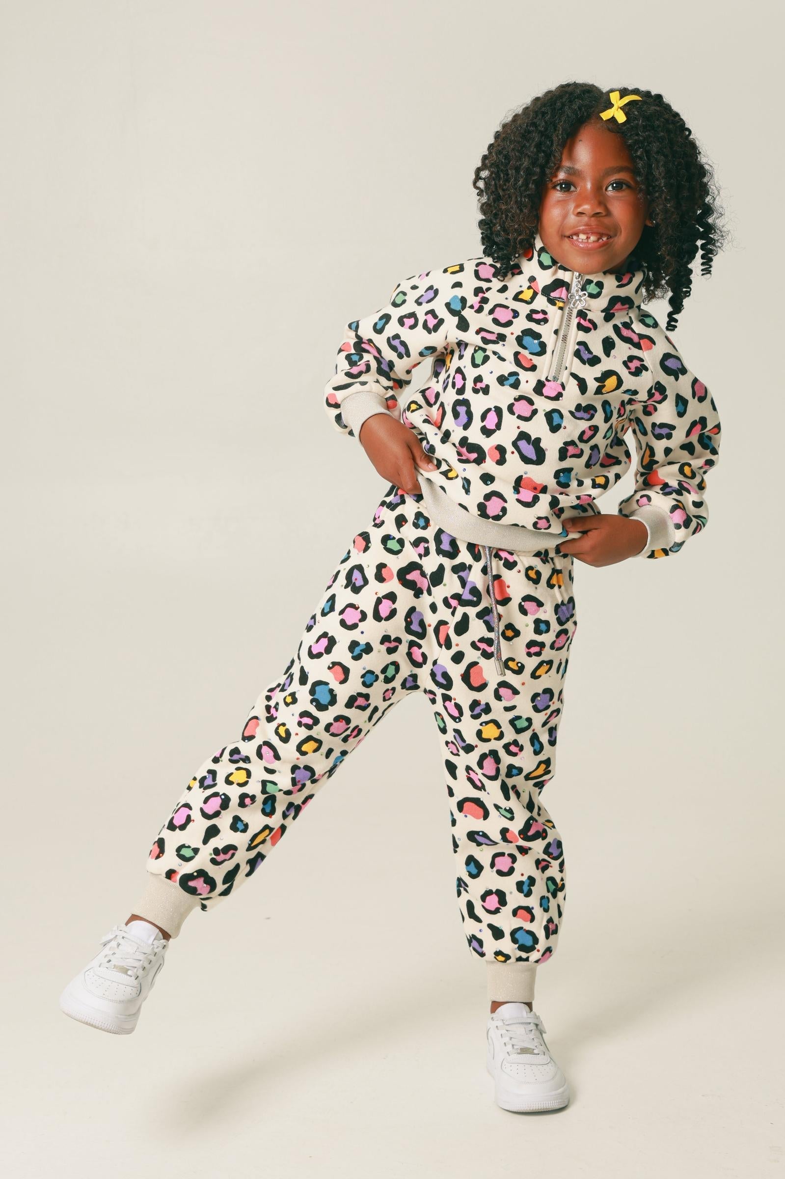 Girls Leopard Jogger Set