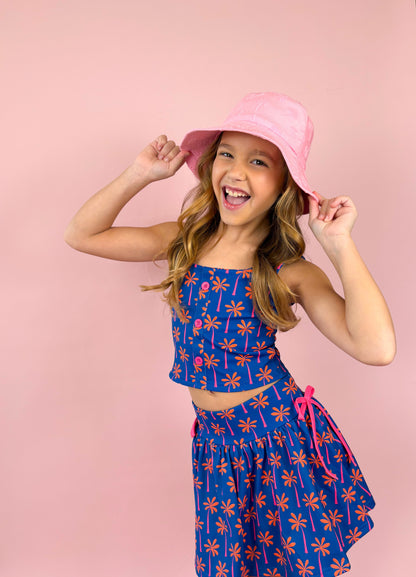 Girls Palm Athletic Two-Pieced Tank and Skort Set