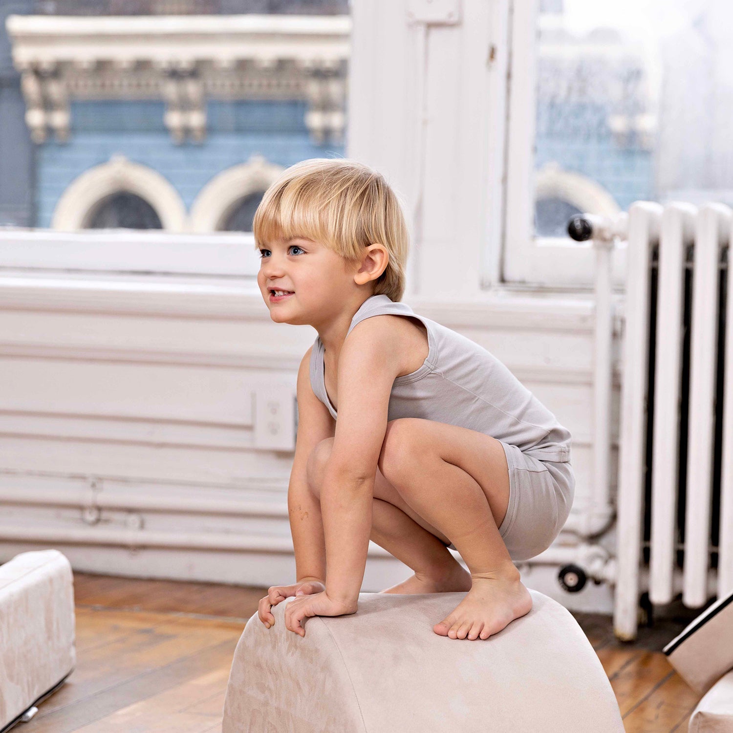 Bamboo Lounge Sets – Blue + White (2-Pack)