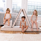 Bamboo Lounge Sets – Blue + White (2-Pack)