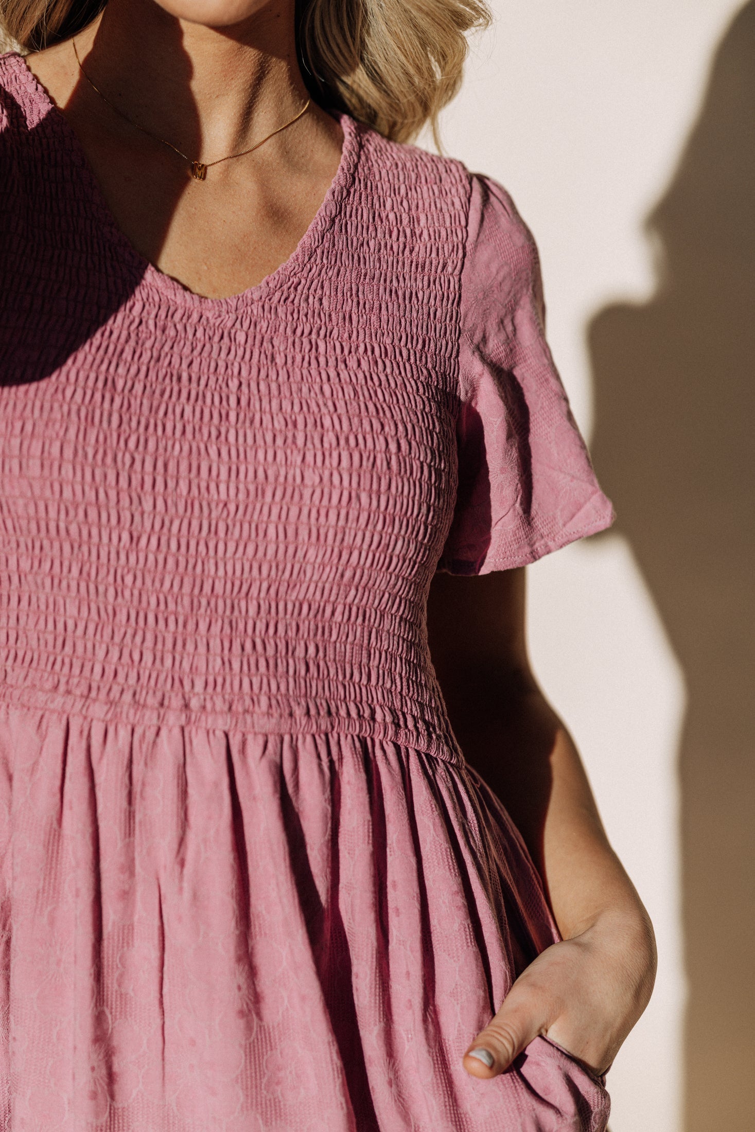 Tayla Midi Dress in Berry
