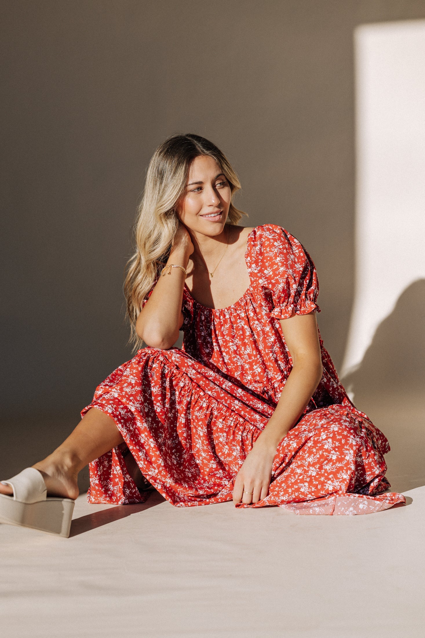 Bella Maxi Dress in Red