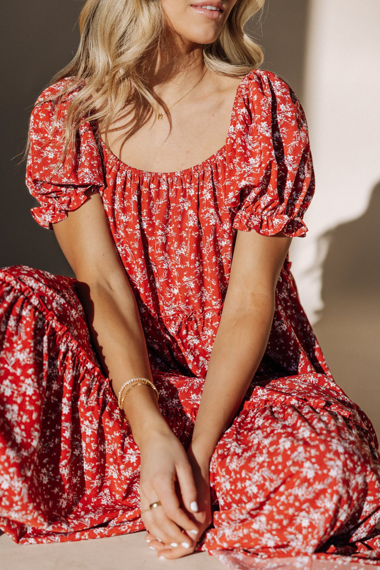 Bella Maxi Dress in Red