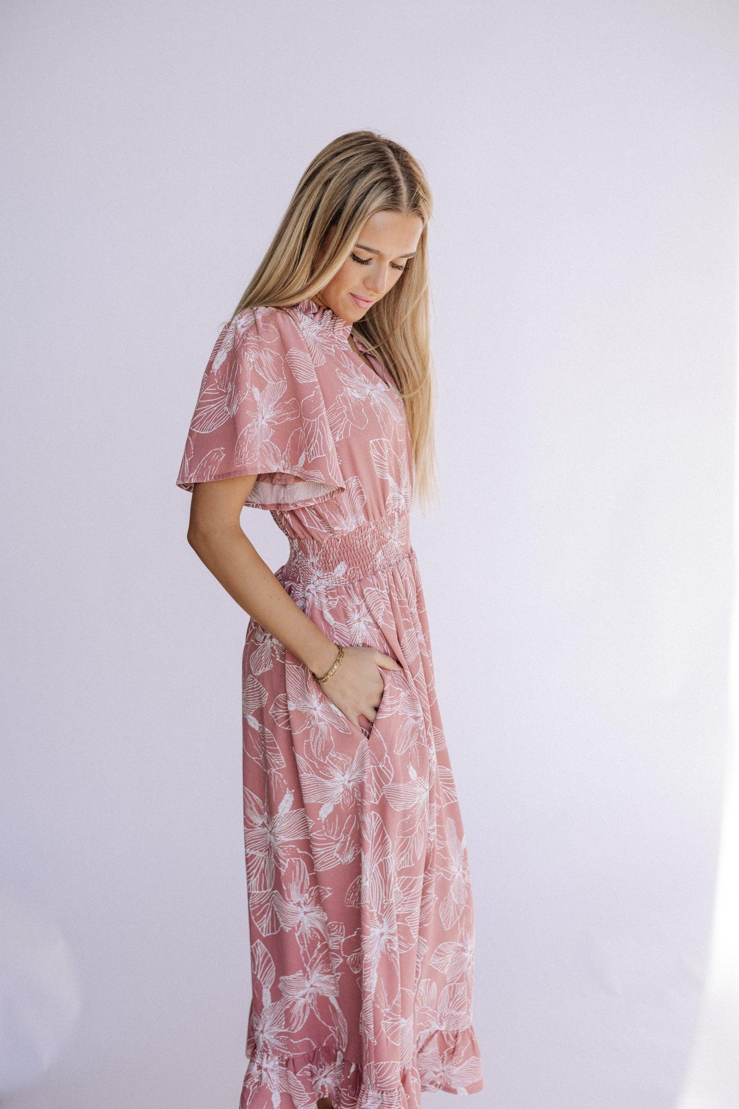 Gabby Maxi Dress in Light Pink Plus