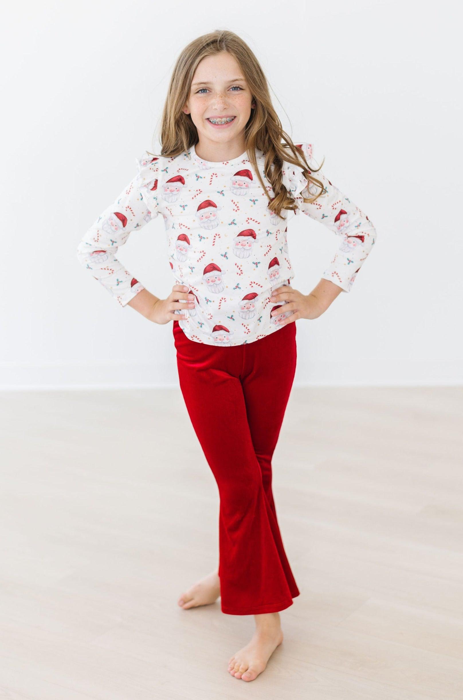 Mistletoe Magic Long Sleeve Ruffle Tee