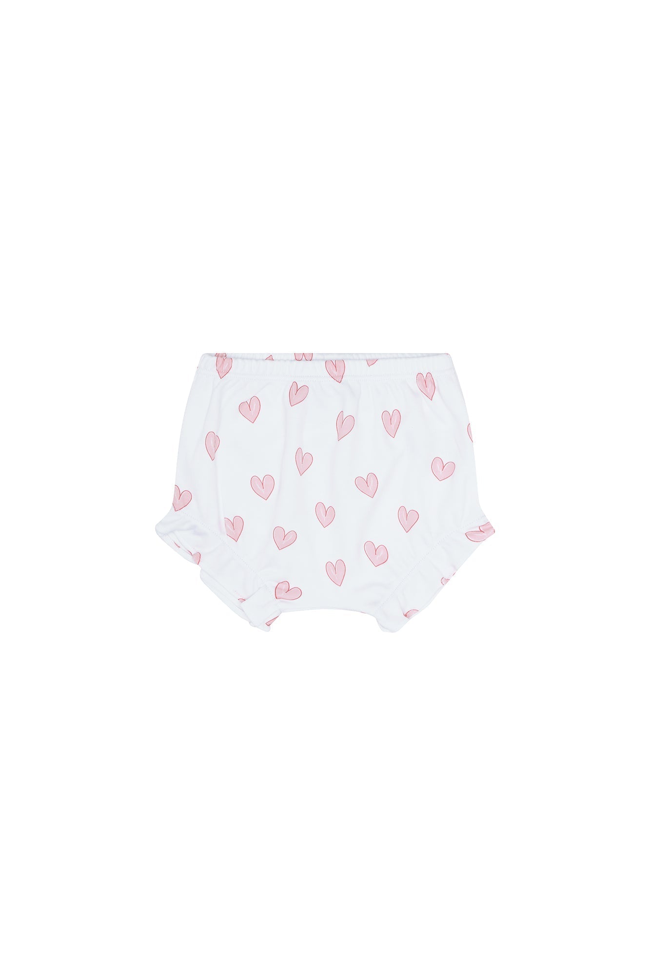 Pink Heart Print Pima Cotton Onesie Set
