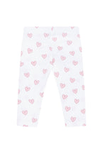 Pink Heart Print Pima Leggings