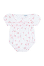 Pink Heart Print Smocked Bubble