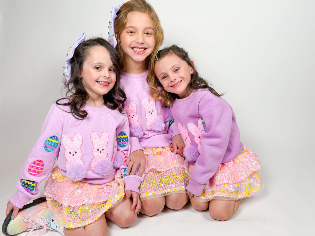 Girls Easter Bunny Crewneck Top