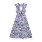 Giselle Women's Maxi Dress Navy Ikat