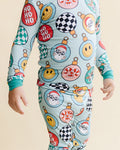 Bamboo Two Piece Kids Pajama Set | Christmas Ornaments