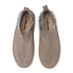 Olivia Taupe Zip-Up Shoes