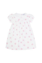 Girls Pink Stars Print Pima Cotton Playtime Dress