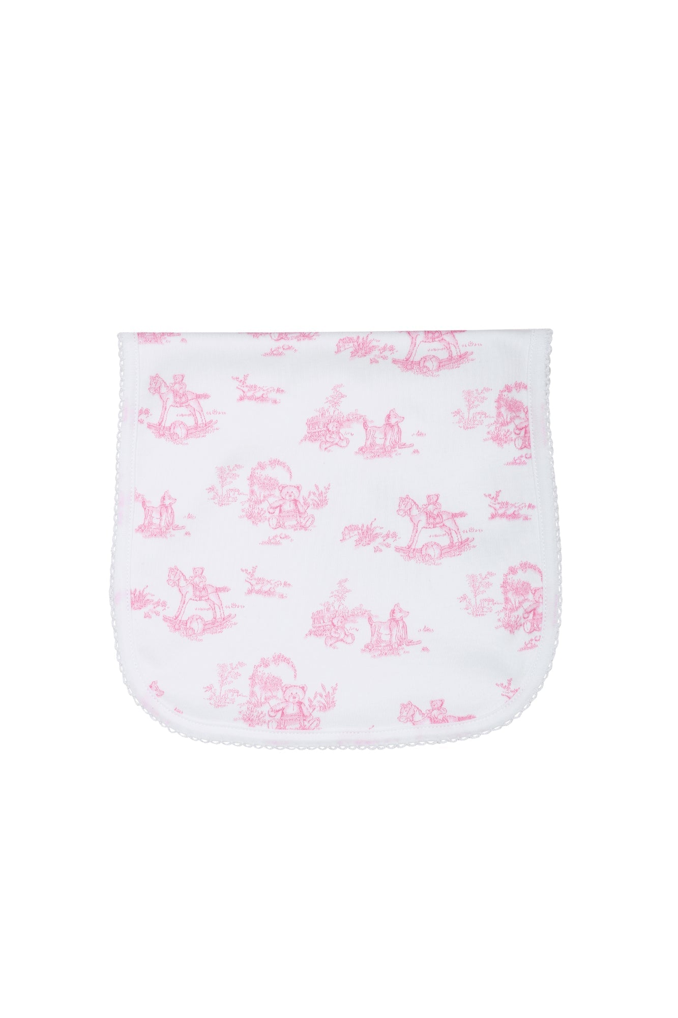 Pink Toile Pima Cotton Burp Cloth