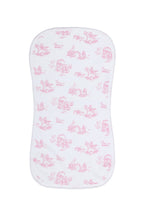 Pink Toile Pima Cotton Burp Cloth