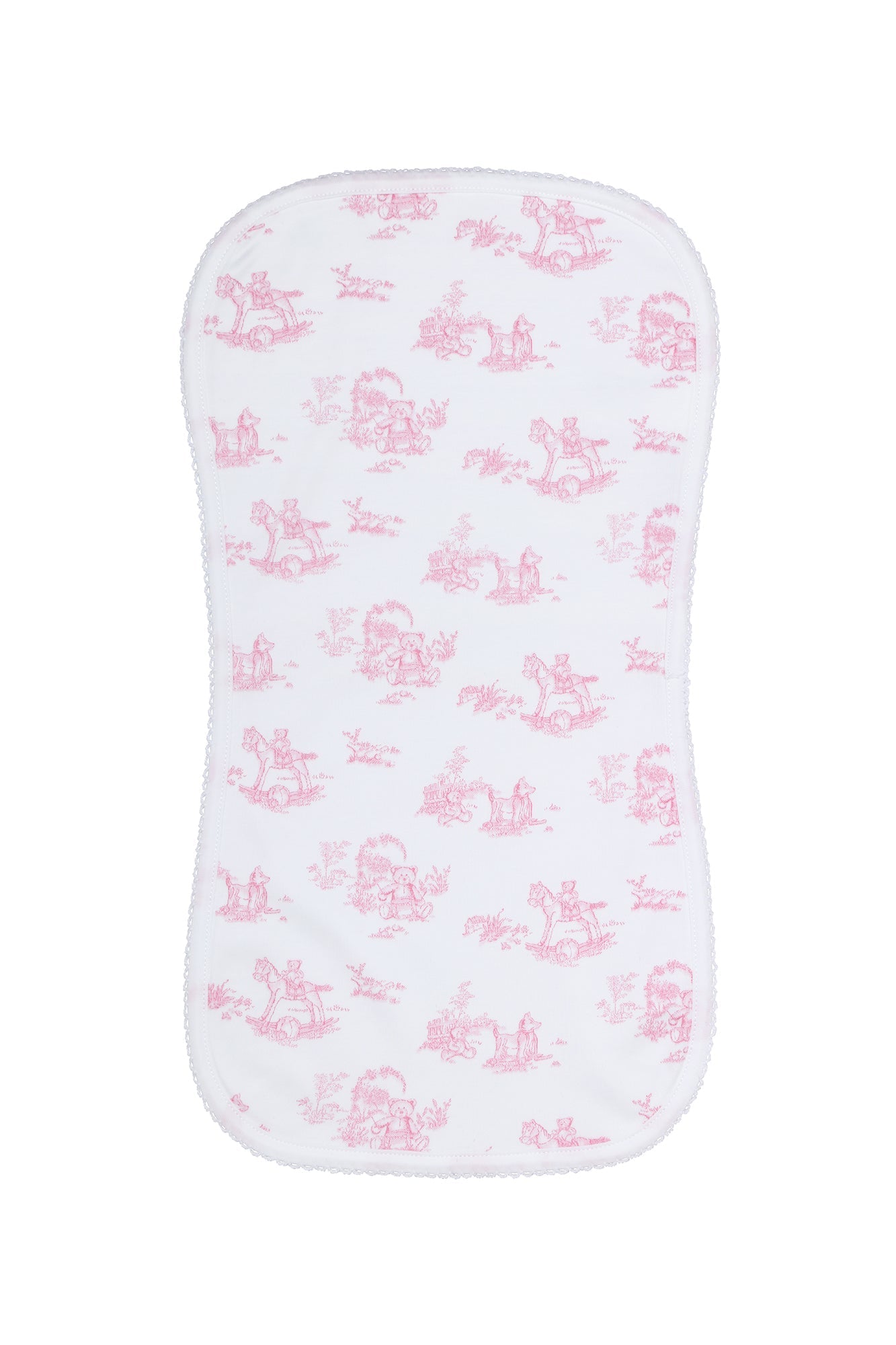 Pink Toile Pima Cotton Burp Cloth