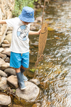 Recycled Cotton French Blue Kid Short