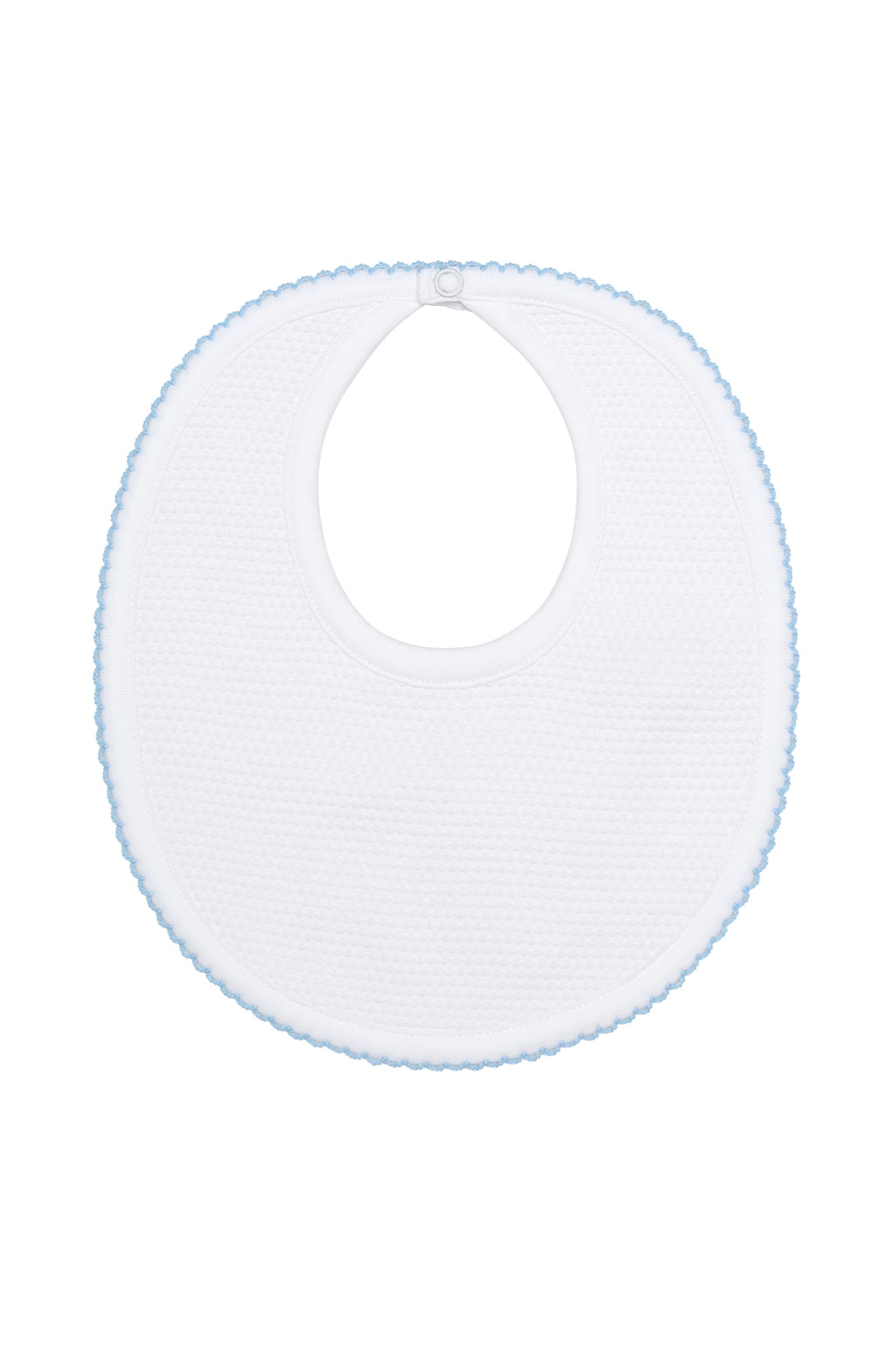 White Bubble Pima Cotton Baby Bib