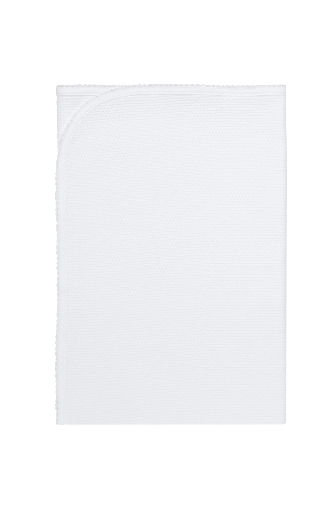 White Bubble Pima Cotton Baby Blanket