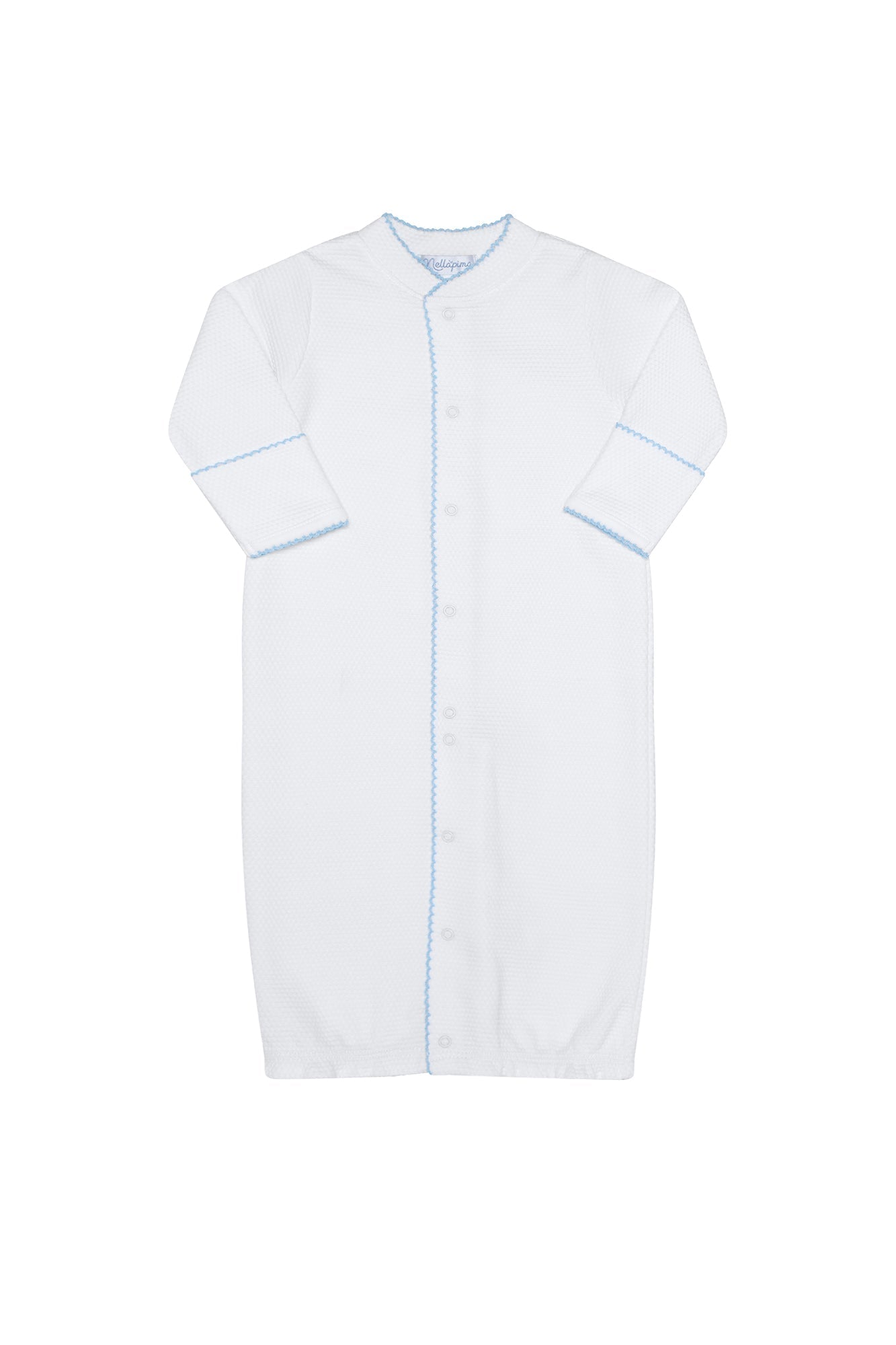 White Bubble Pima Cotton Converter Gown