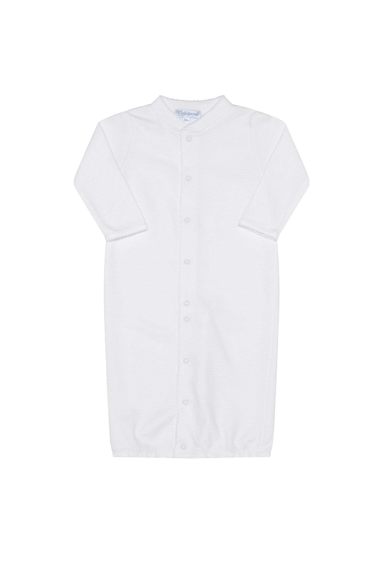 White Bubble Pima Cotton Converter Gown