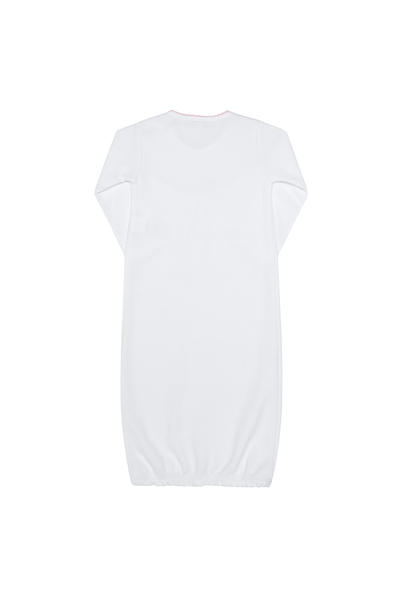 White Picot Trim Gown