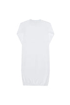 White Picot Trim Gown