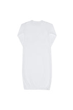 White Picot Trim Gown