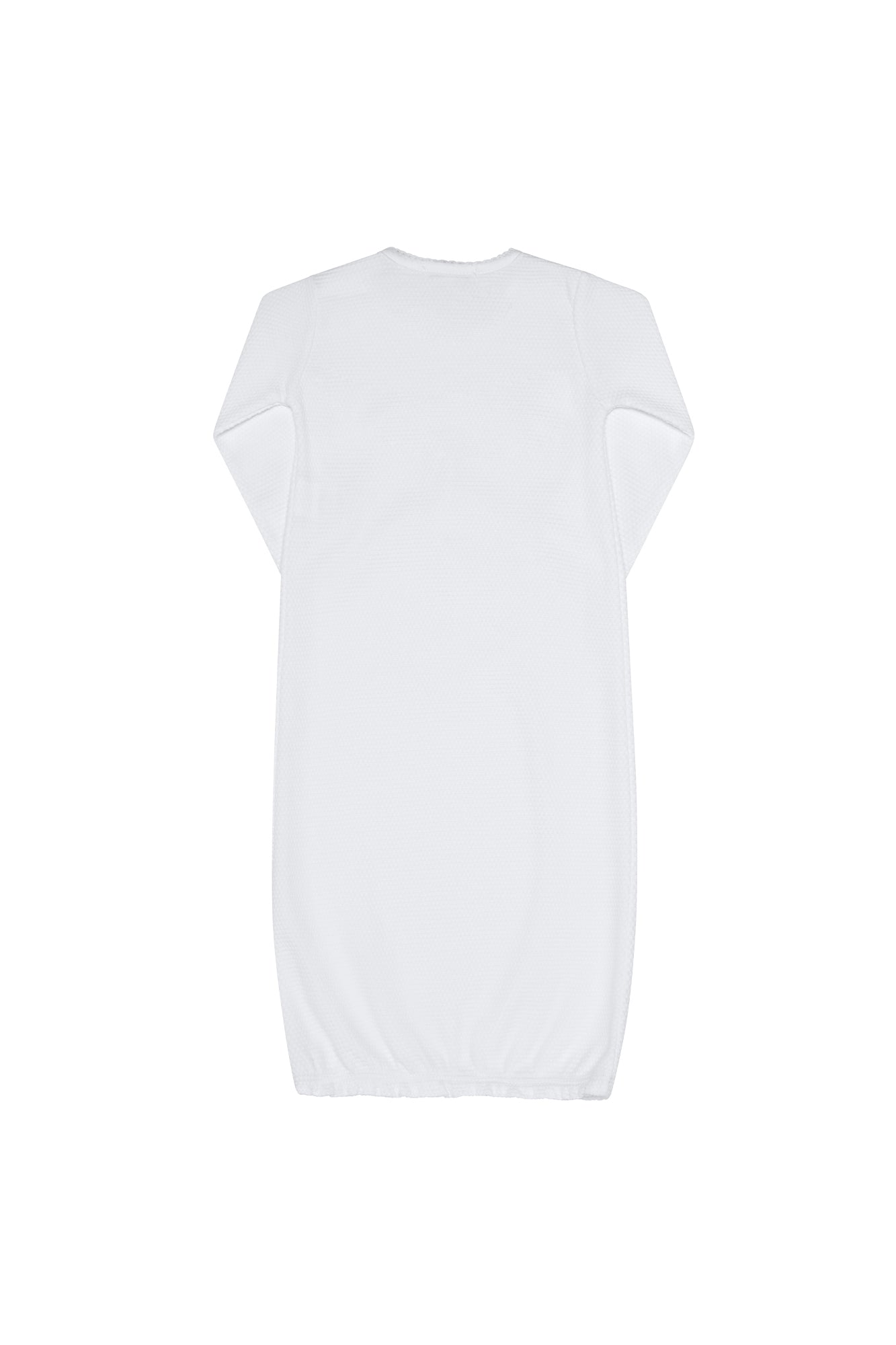 White Picot Trim Gown