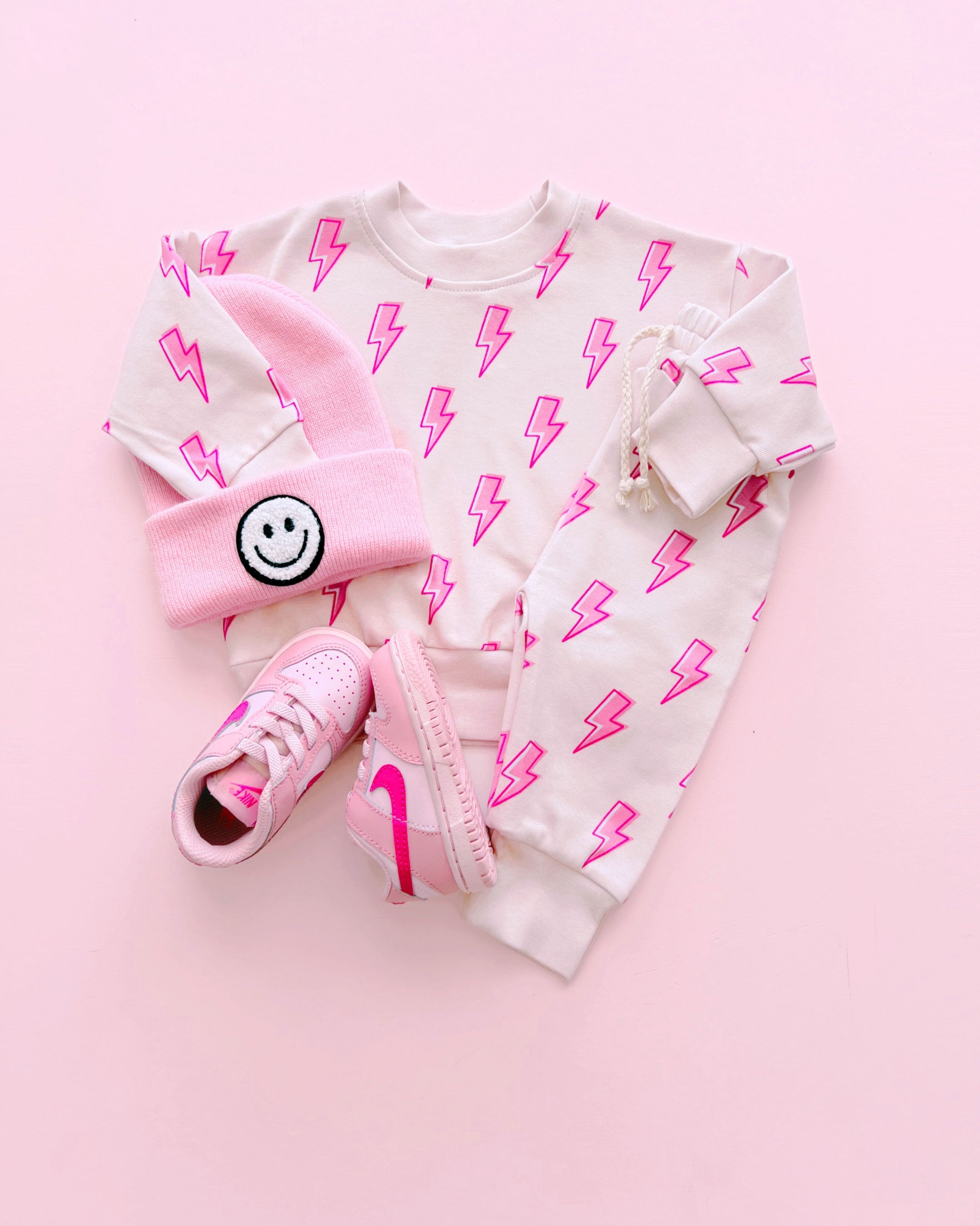 Girls Jogger Set | Pink Bolts