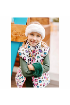 Girls Leopard Print Bubble Vest