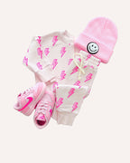 Girls Jogger Set | Pink Bolts