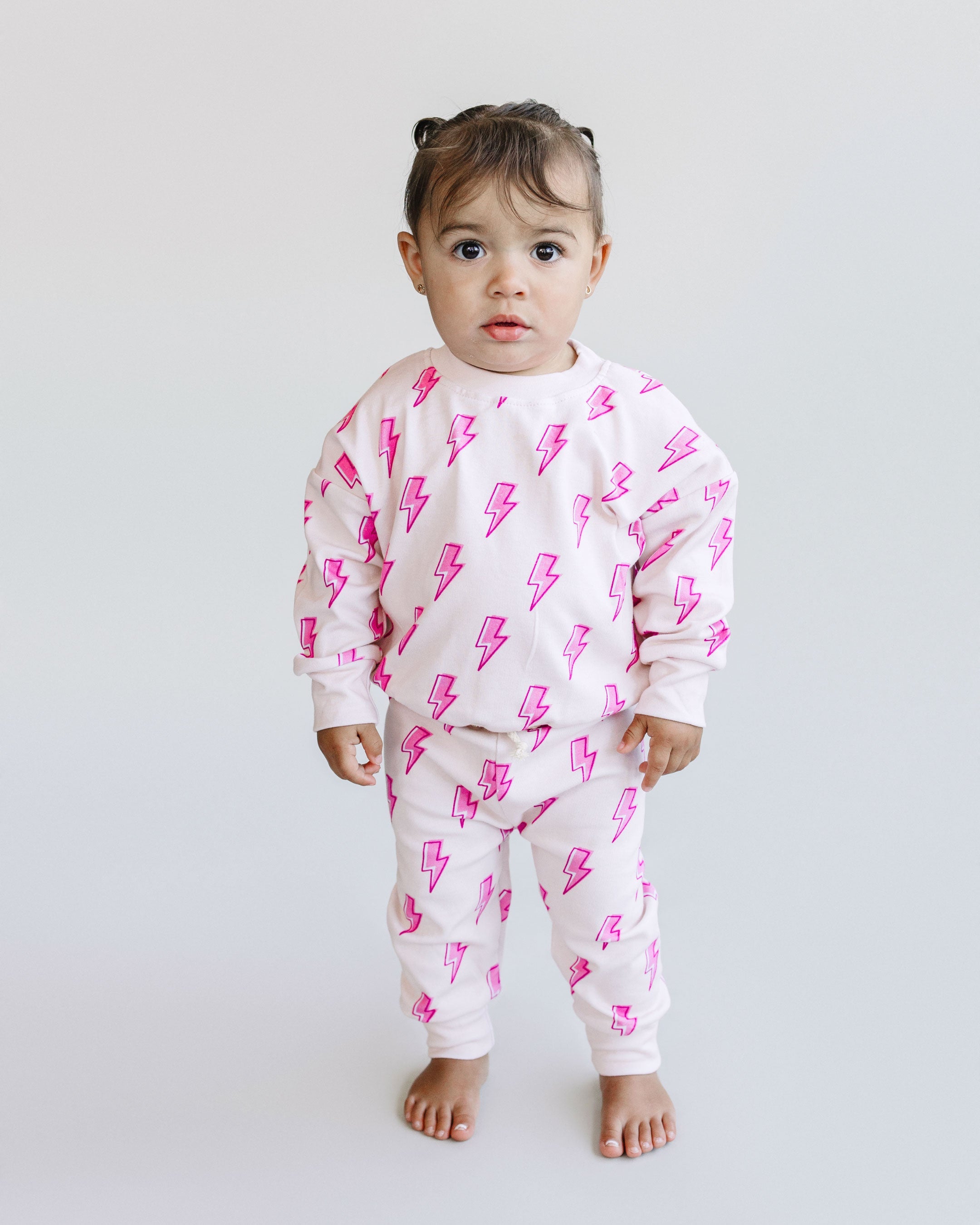 Girls Jogger Set | Pink Bolts