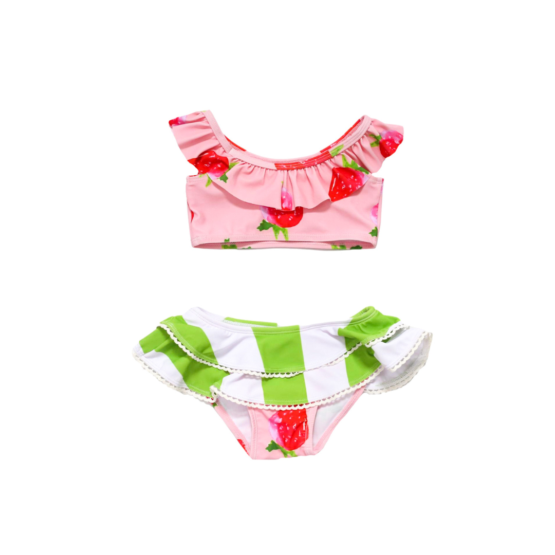 Sengana Fraise Ruffle Two-Piece Swimsuit
