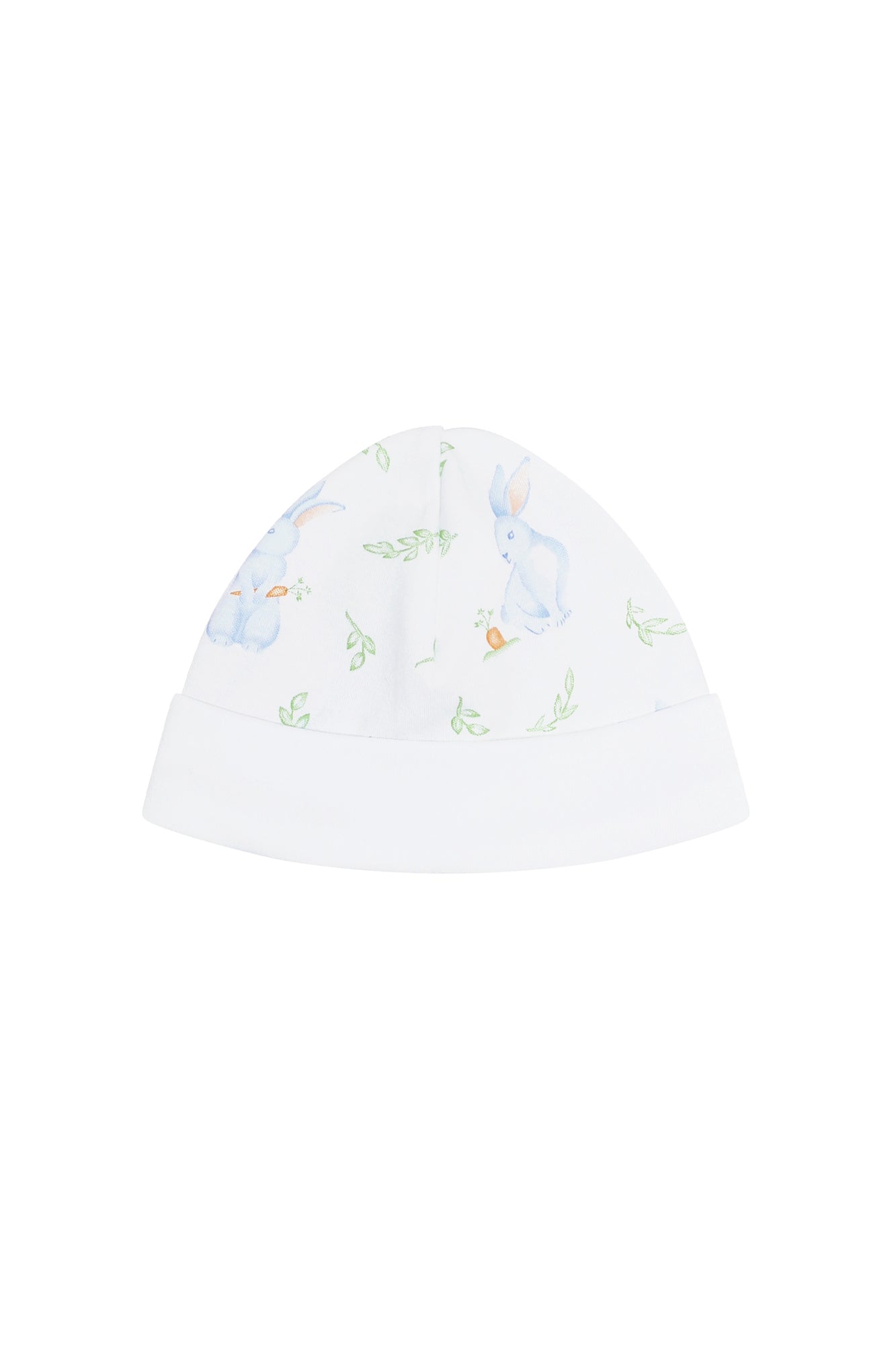 Blue Bunny Print Pima Cotton Baby Hat