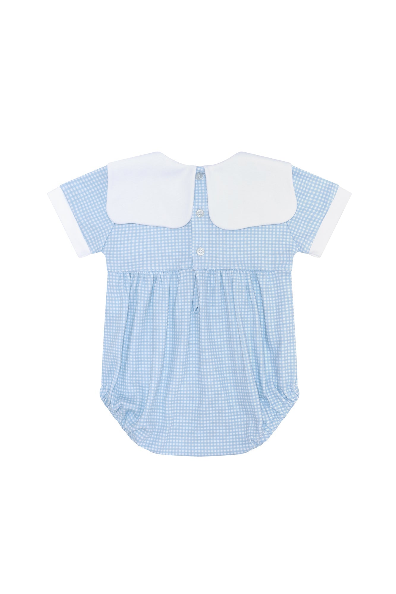 Baby Blue Gingham Pima Cotton Bubble
