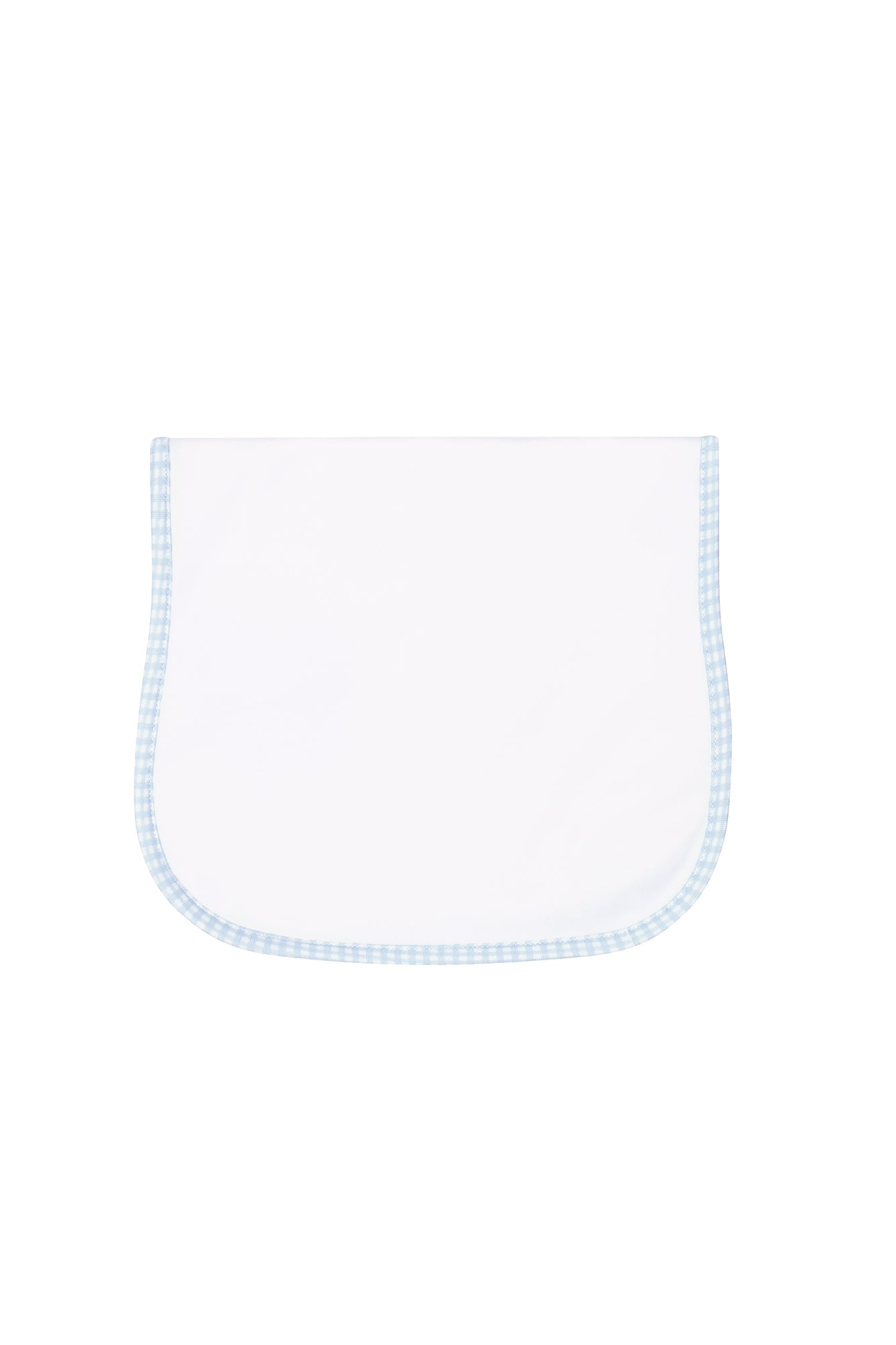 Blue Gingham Pima Cotton Baby Burp Cloth