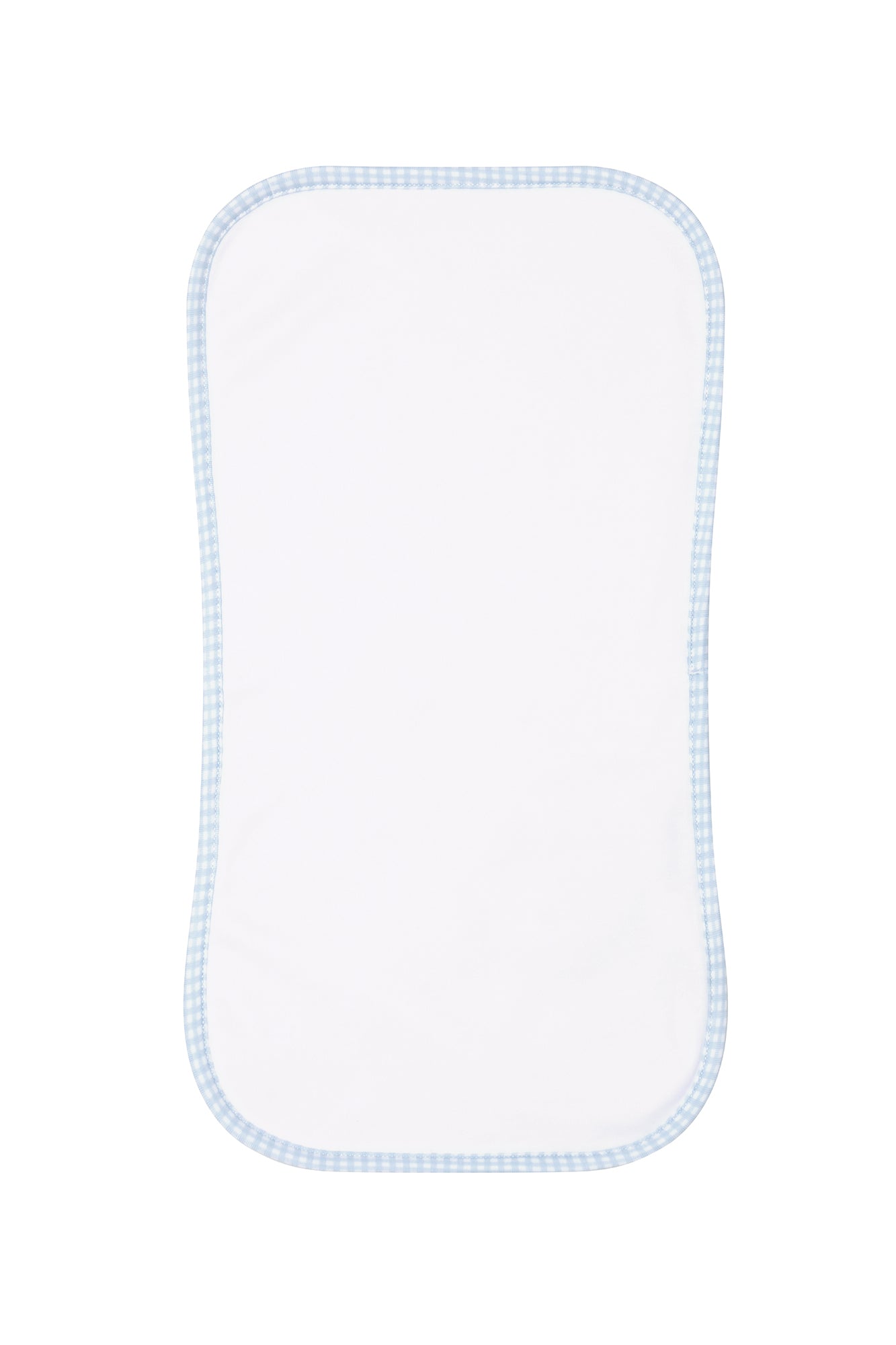 Blue Gingham Pima Cotton Baby Burp Cloth