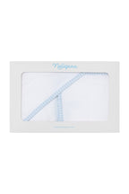 Blue Gingham Pima Cotton Hooded Towel