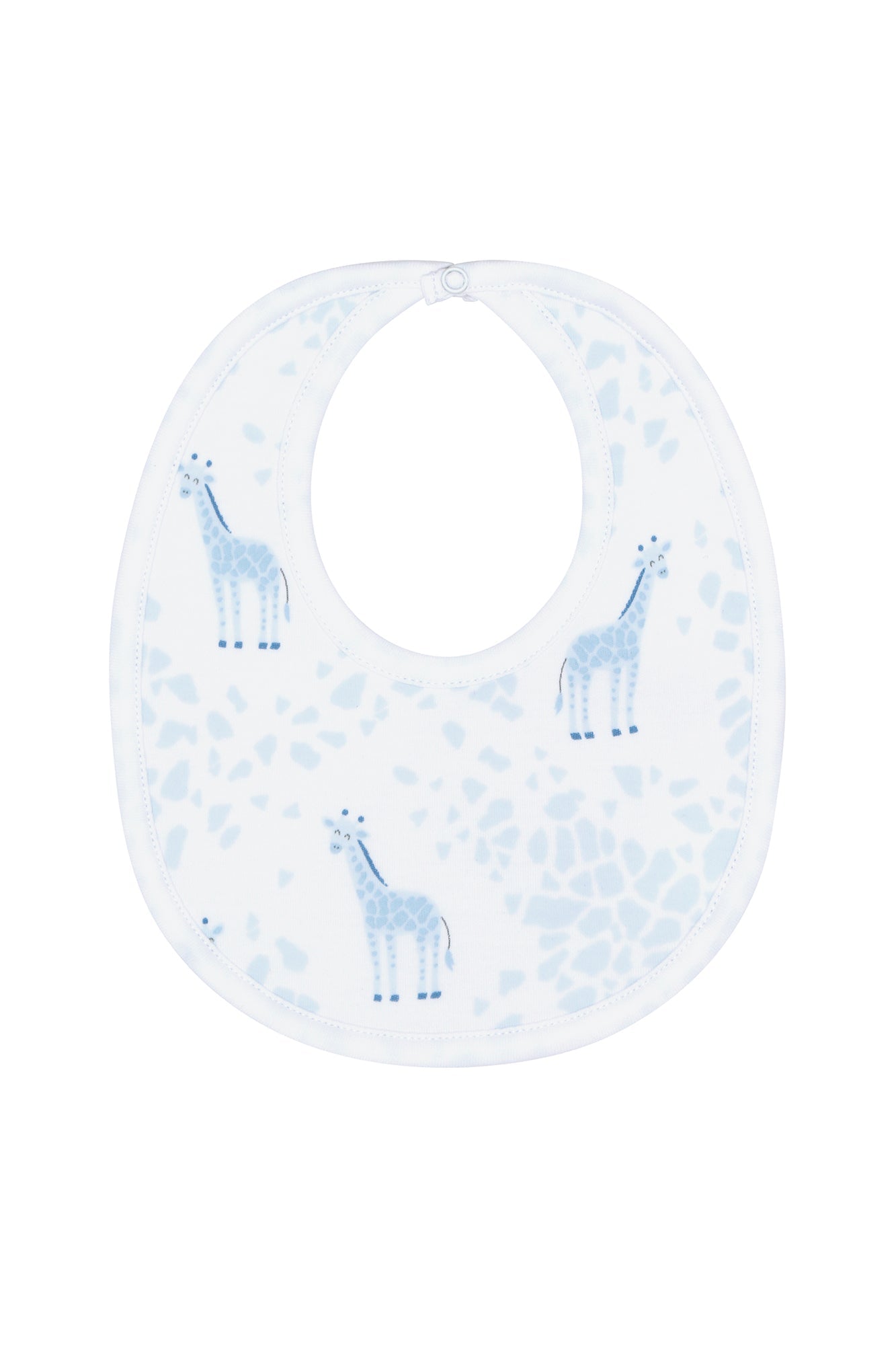 Blue Giraffe Pima Cotton Bib