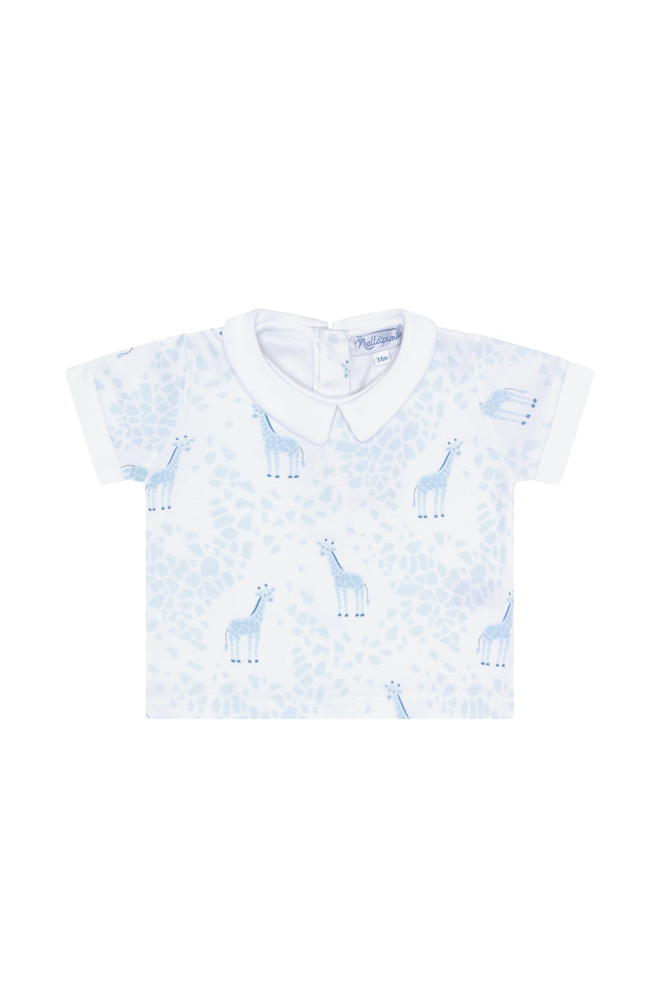 Blue Giraffe Pima Cotton Diaper Cover Set